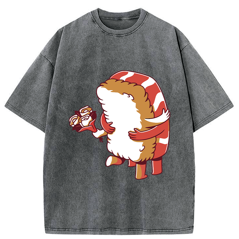 Japanese vintage washed t-shirt for daily wear