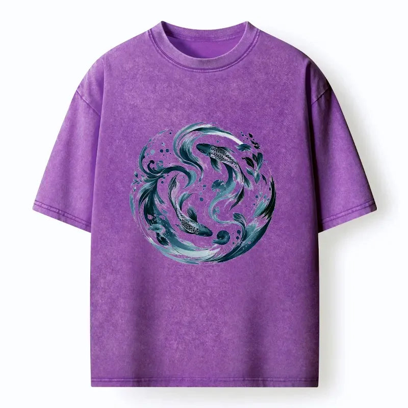 Washed Blue Unisex Cotton T-Shirt