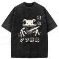 Kyoto-Lion Frog With Knife Washed T-Shirt