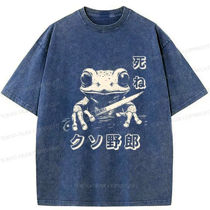 quirky knife frog tee for gift idea