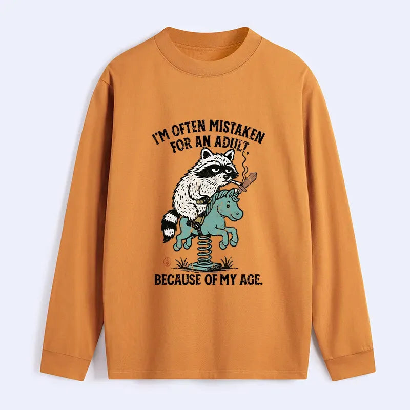 best seller funny raccoon and horse meme t-shirt for casual wear