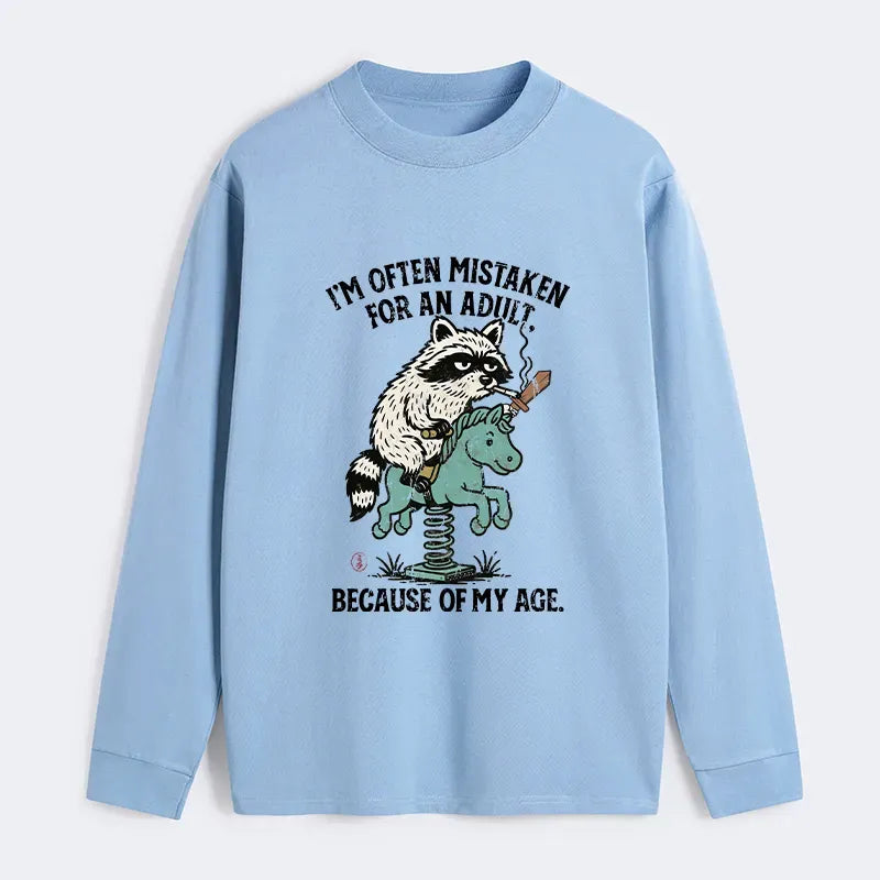 best seller funny raccoon and horse meme t-shirt for casual wear