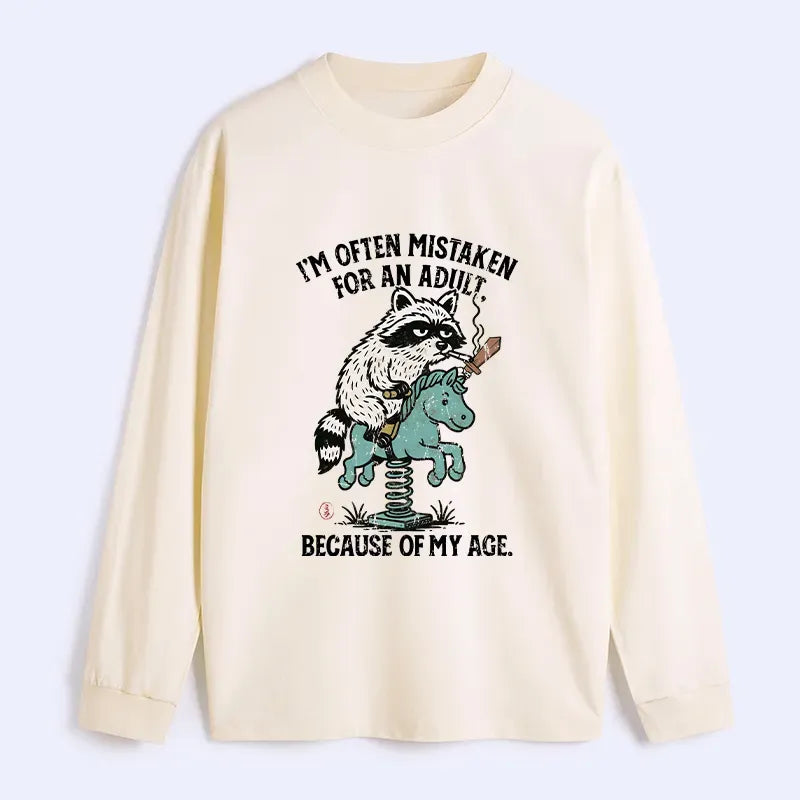 kyoto-lion unisex cotton long sleeve t-shirt for everyday wear