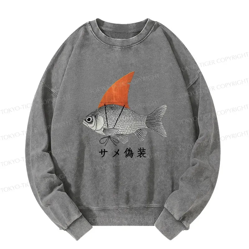 Kyoto-Lion Fish Disguise Washed Sweatshirt