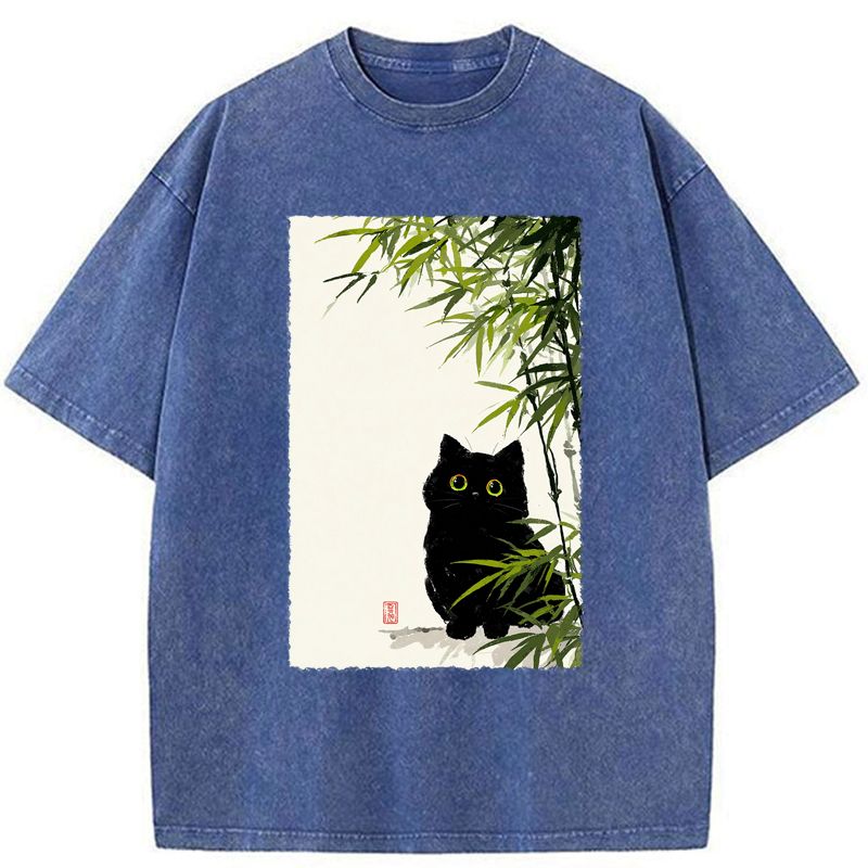 Kyoto Lion Washed T-Shirt for Streetwear