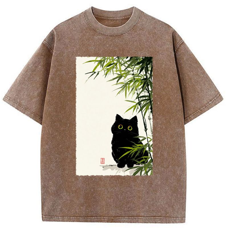 Kyoto-Lion Quiet Observer Washed T-Shirt