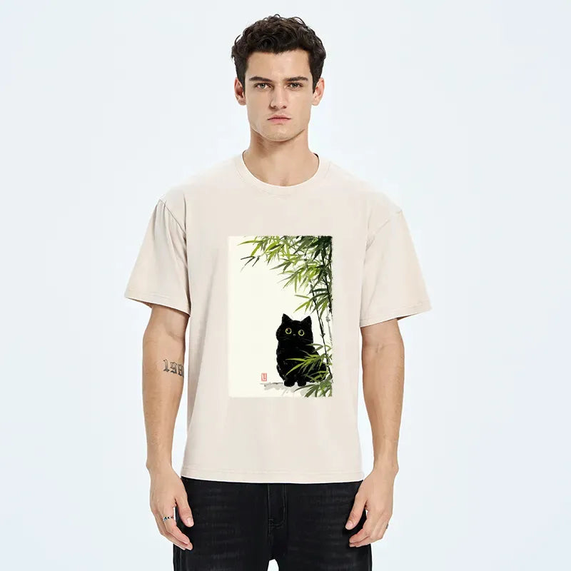 Kyoto Lion Washed T-Shirt for Streetwear