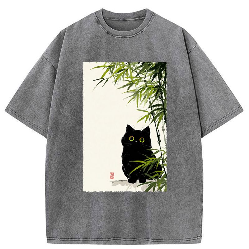 Kyoto Lion Washed T-Shirt for Streetwear