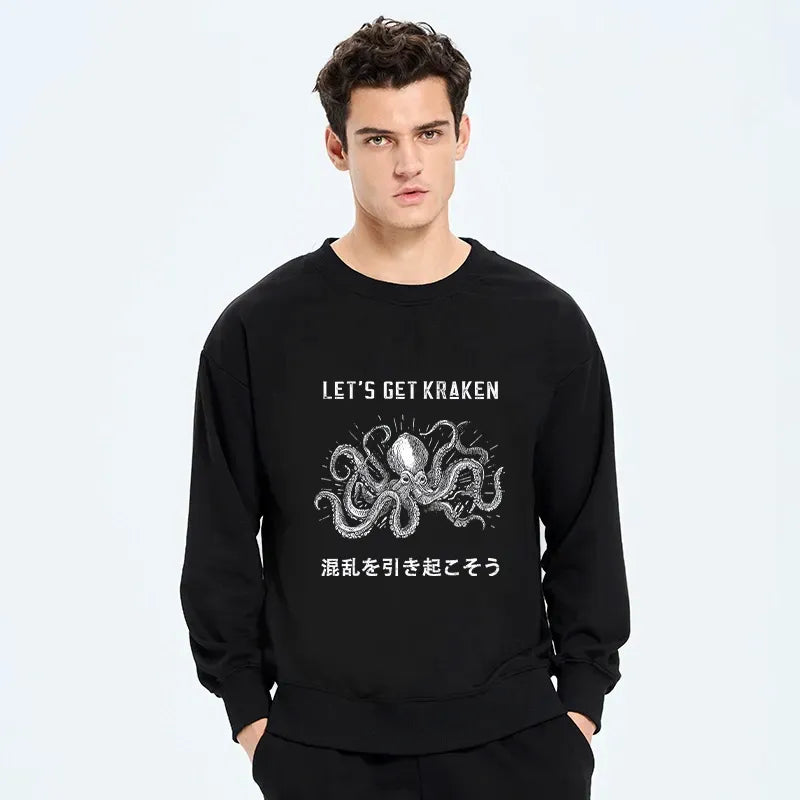 funny octopus sweatshirt for daily wear