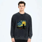 Washed Unisex Hoodie with Starry Night