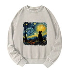 Washed Unisex Hoodie with Starry Night