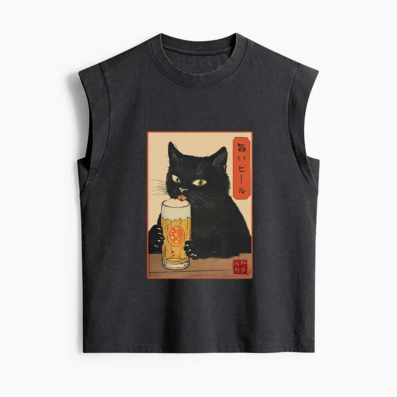 Womens Cotton Washed Tank Top for Summer