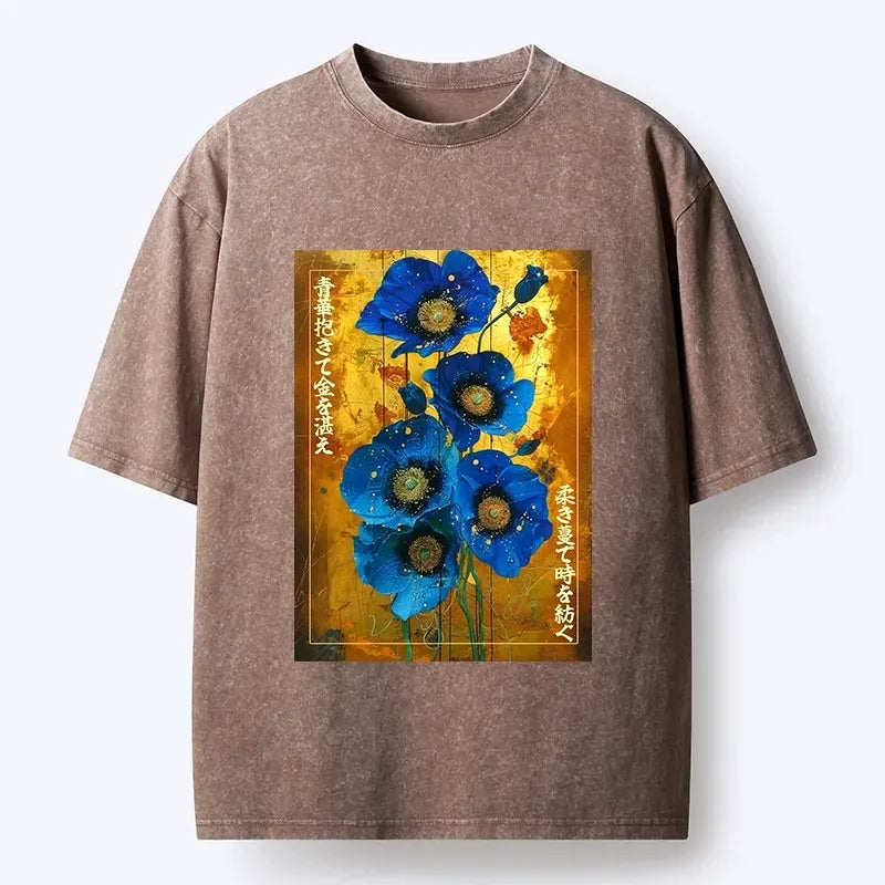 Japanese vintage washed t-shirt for streetwear