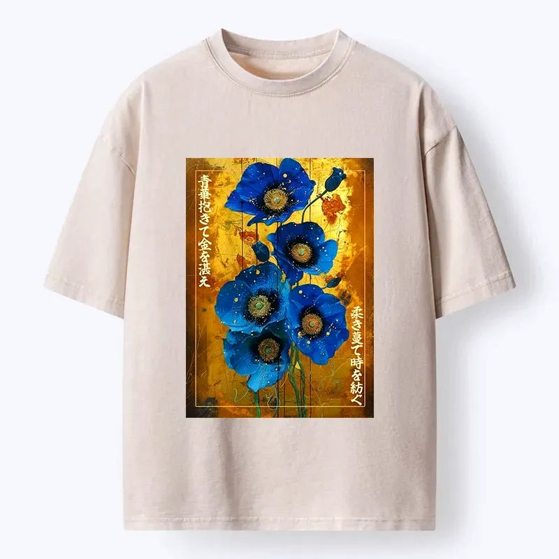 Kyoto lion shirt with golden background on sale