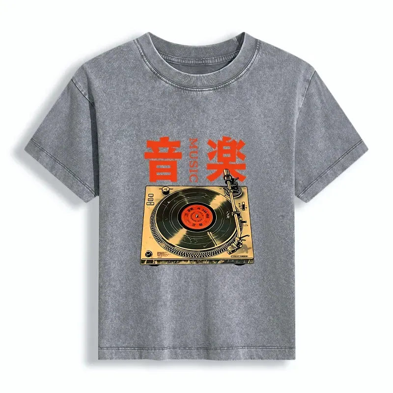 Japanese Vintage Washed Tee for Summer
