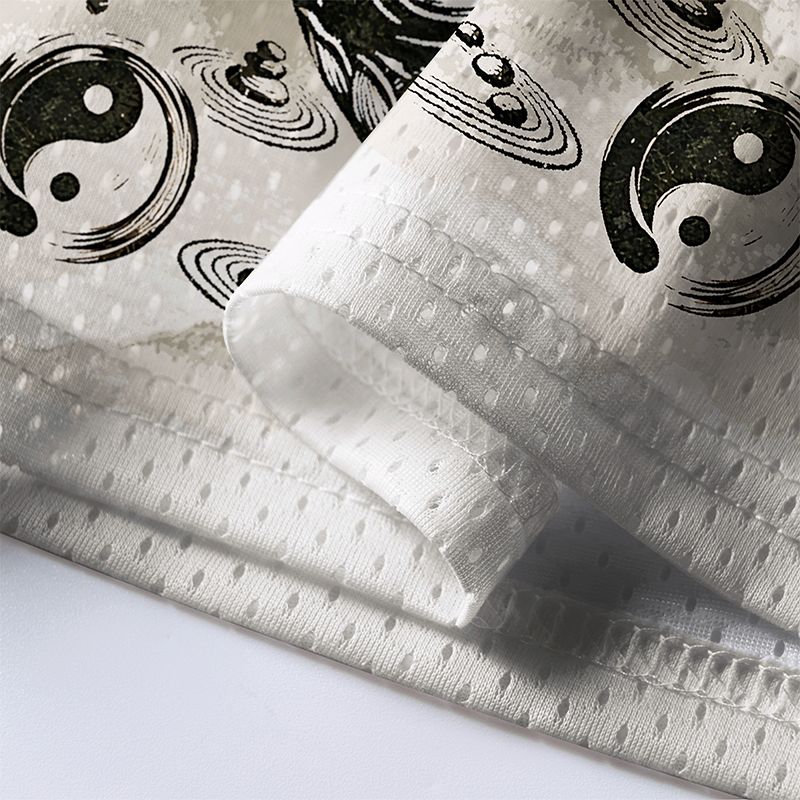 Kyoto-Lion Zen Yin Yang Buddha Mesh Jersey