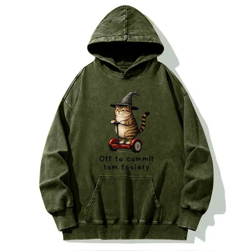 Orange cat segway hoodie unique gift idea