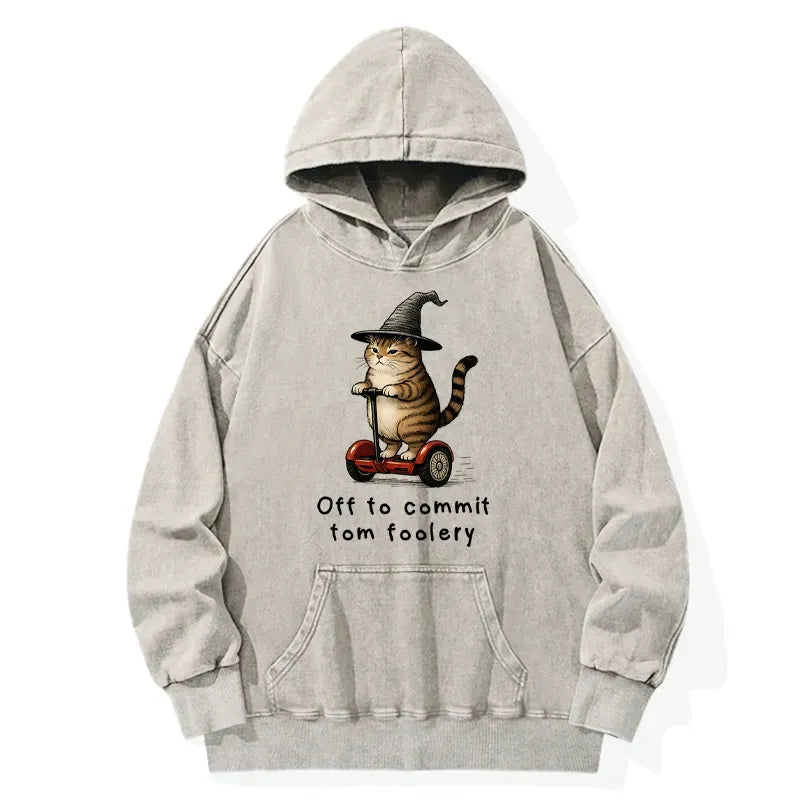 Orange cat segway hoodie unique gift idea