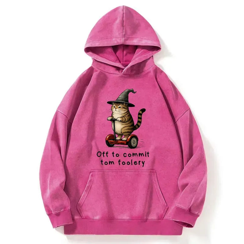 Orange cat segway hoodie unique gift idea
