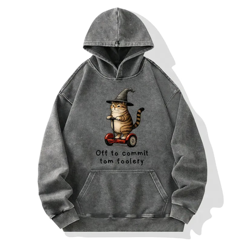 Orange cat segway hoodie unique gift idea