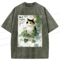 Kyoto-Lion A Cat¡¯s Quiet Contemplation Of The Infinite Washed T-Shirt