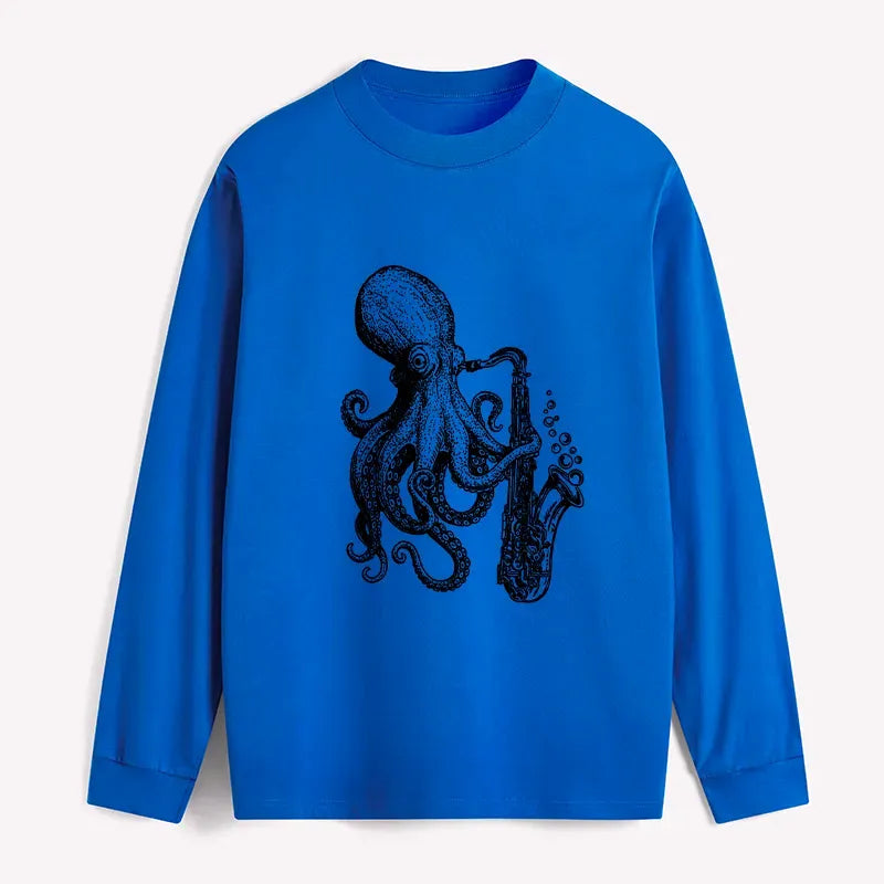 Best Seller Unique Octopus Saxophone T-Shirt for Beach Vacation