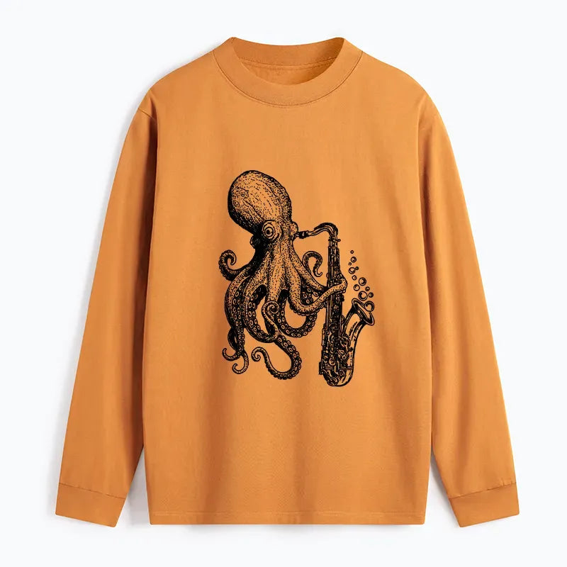 Best Seller Unique Octopus Saxophone T-Shirt for Beach Vacation