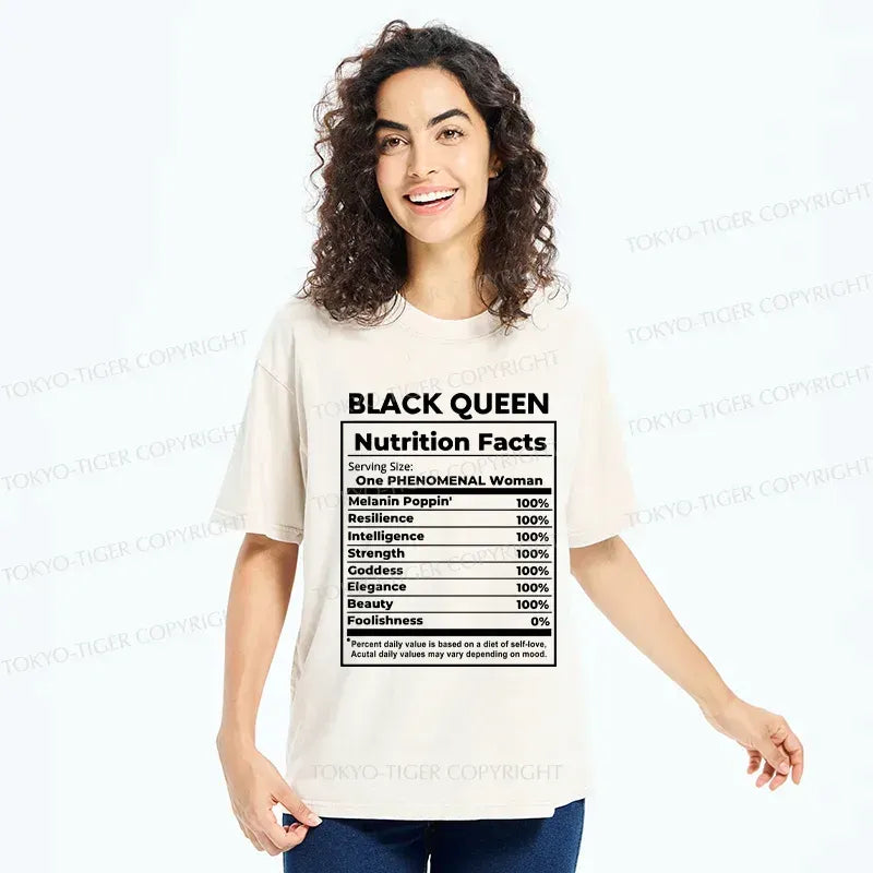 Kyoto-Lion Queen Ingredients Washed T-Shirt