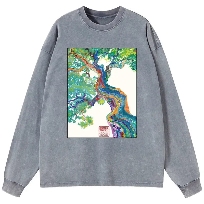 Colorful Japanese Long Sleeve T-Shirt
