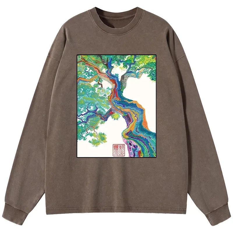 Colorful Japanese Long Sleeve T-Shirt