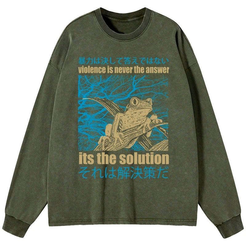 japanese vintage washed long sleeve t-shirt