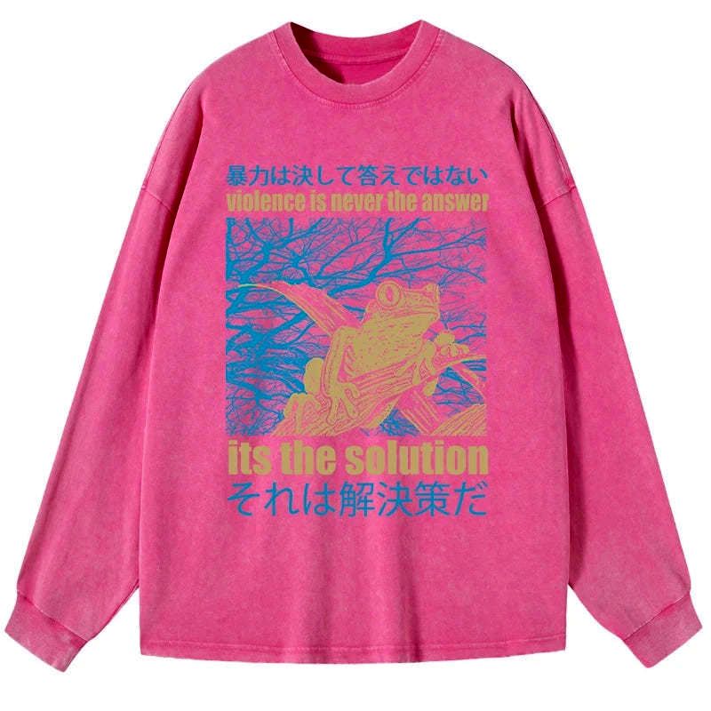 japanese vintage washed long sleeve t-shirt