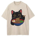 Vintage Cat Ate Ramen T-Shirt for Casual Wear