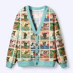 Kyoto-Lion Mothra’s Journey Through Ukiyo-e Dreams Ugly Cardigan Sweater