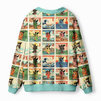 Kyoto-Lion Mothra’s Journey Through Ukiyo-e Dreams Ugly Cardigan Sweater