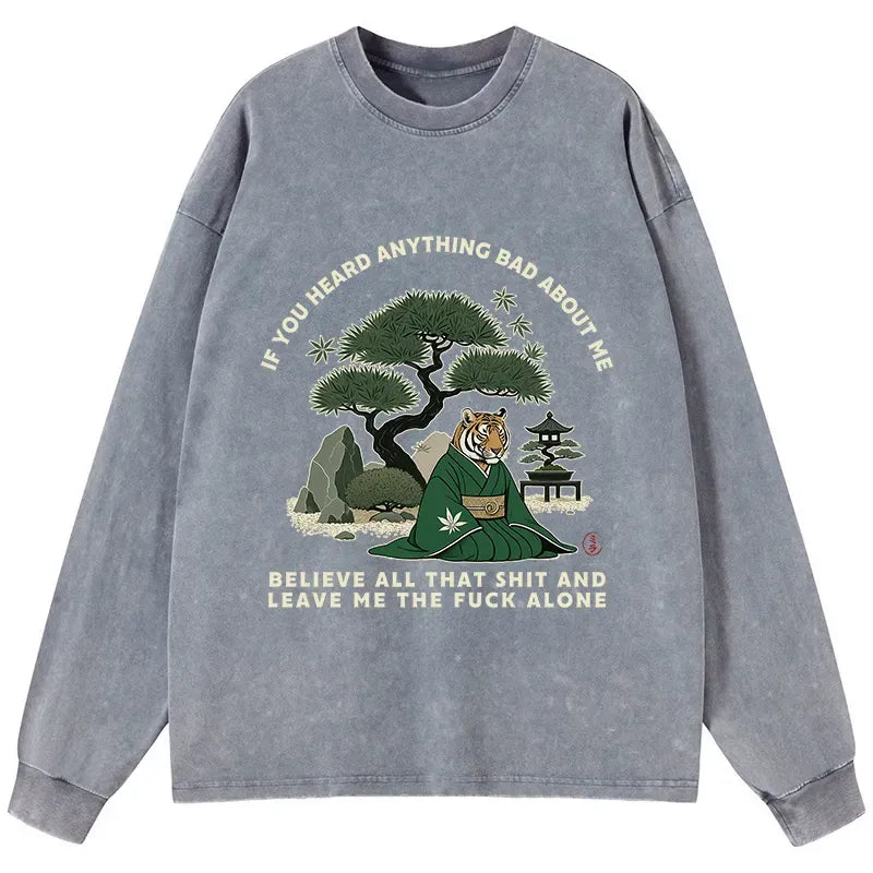 Japanese Zen Washed Tee for Daily Wear