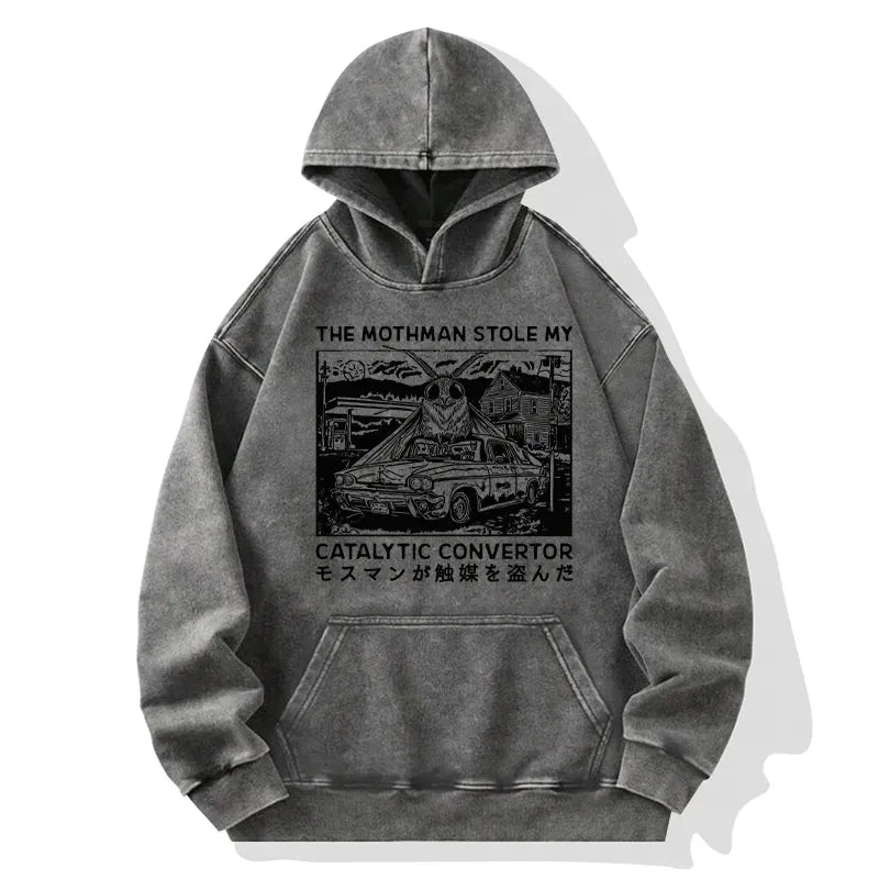 Japanese Washed Hoodie for Streetwear
