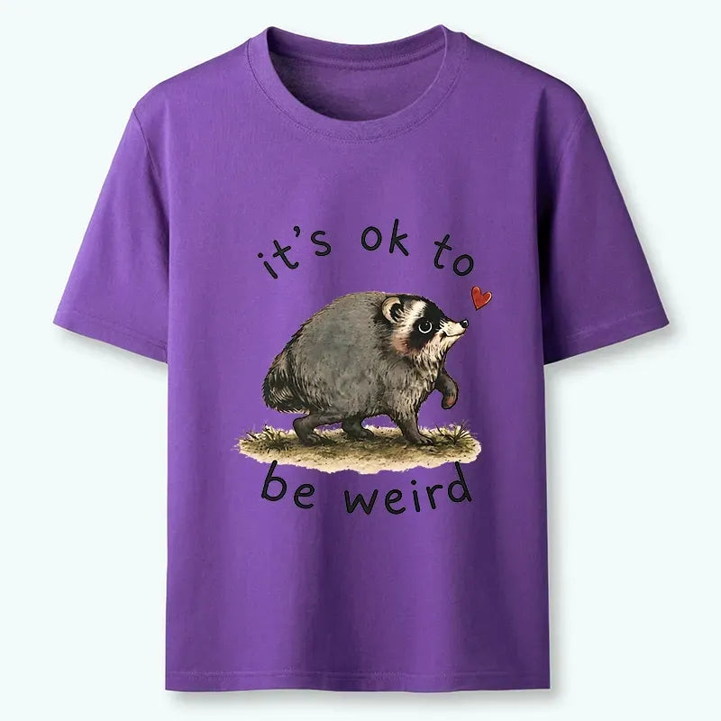 Japanese Raccoon Art T-Shirt for Everyday Wear