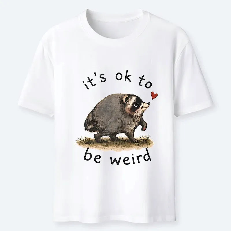 Japanese Raccoon Art T-Shirt for Everyday Wear