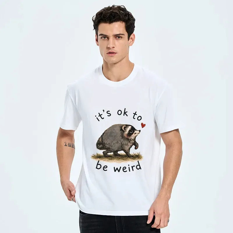 Japanese Raccoon Art T-Shirt for Everyday Wear