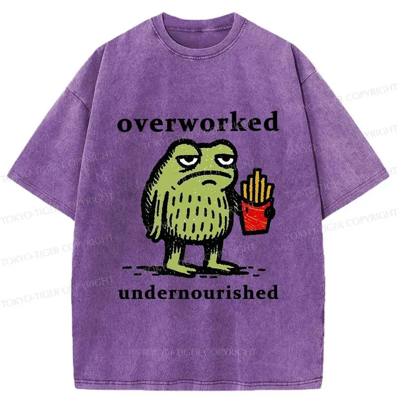 Vintage washed frog shirt for summer
