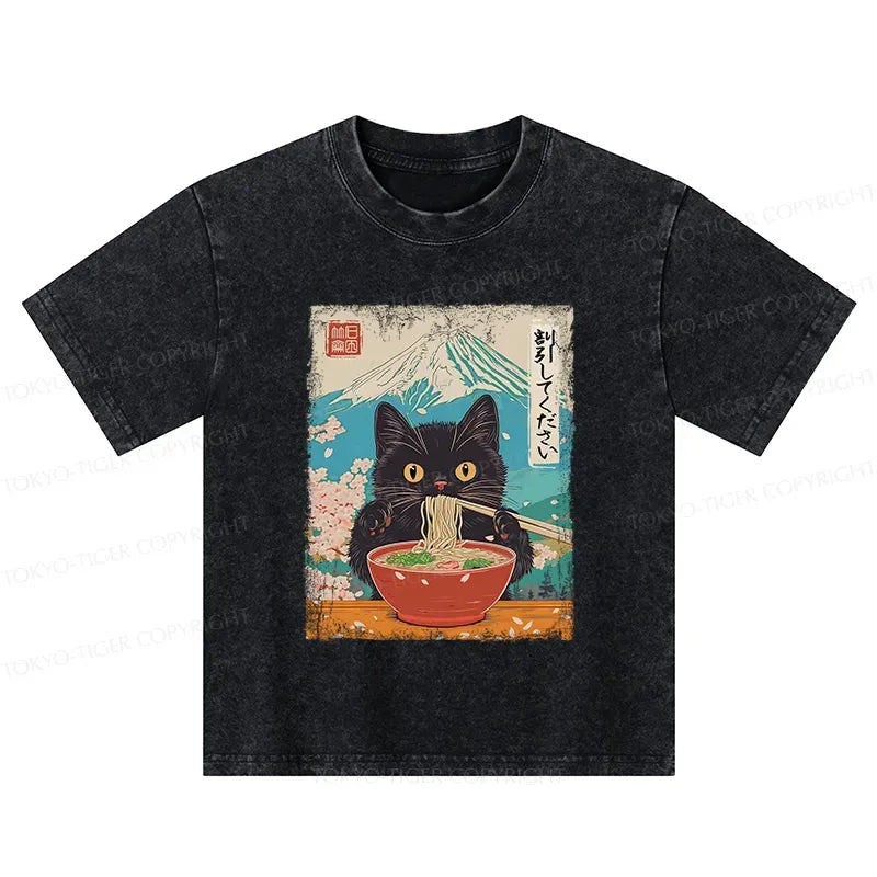 japanese cat t-shirt for kids discount