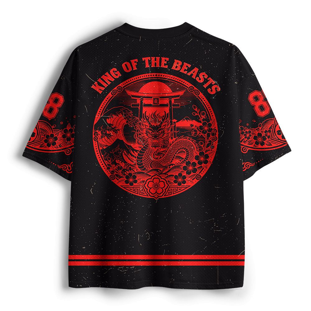 Japanese Lion Mesh Jersey for Sports