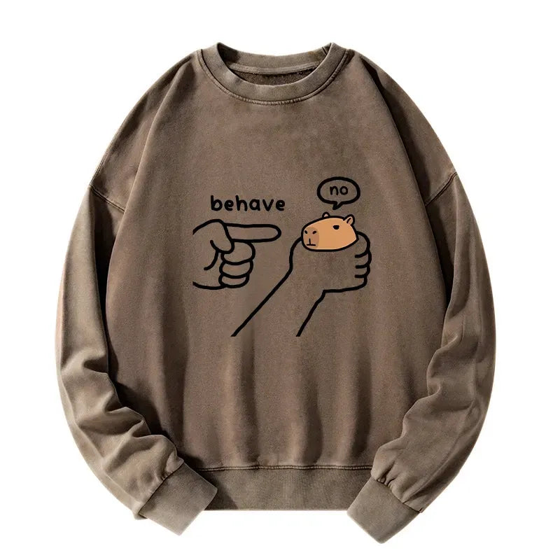 Kyoto-Lion Dishonest Capybara Washed Sweatshirt