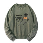 Kyoto-Lion Dishonest Capybara Washed Sweatshirt