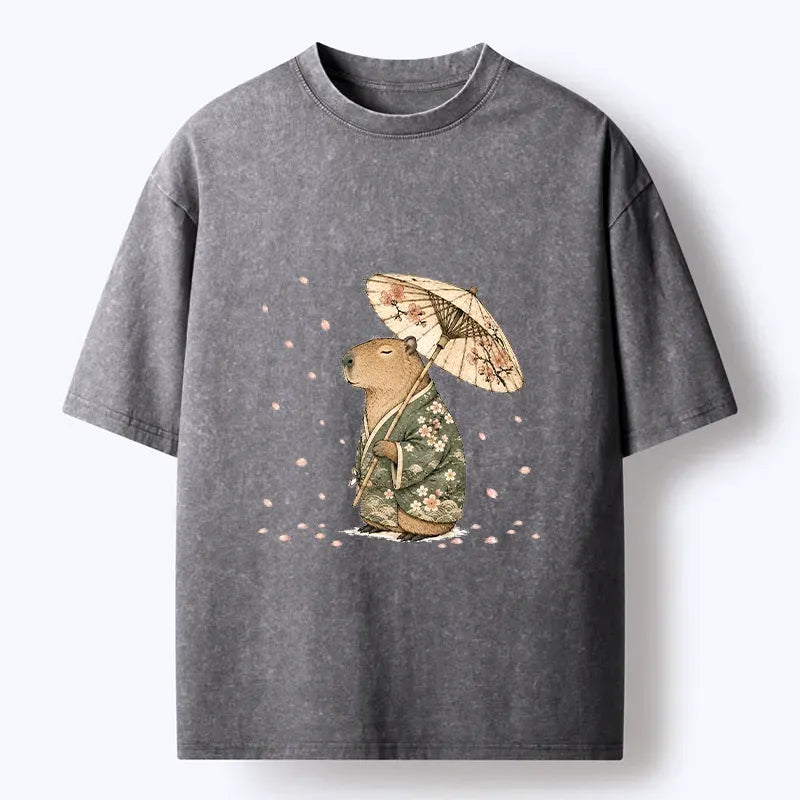 Kyoto Lion Capybara Art T-Shirt Limited Edition