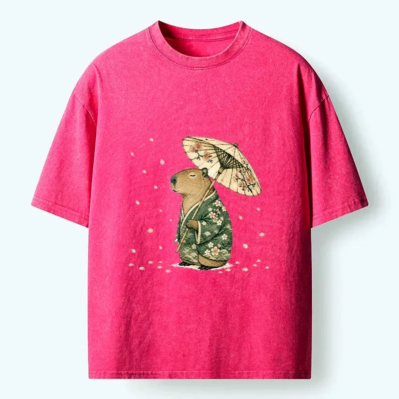 Kyoto Lion Capybara Art T-Shirt Limited Edition