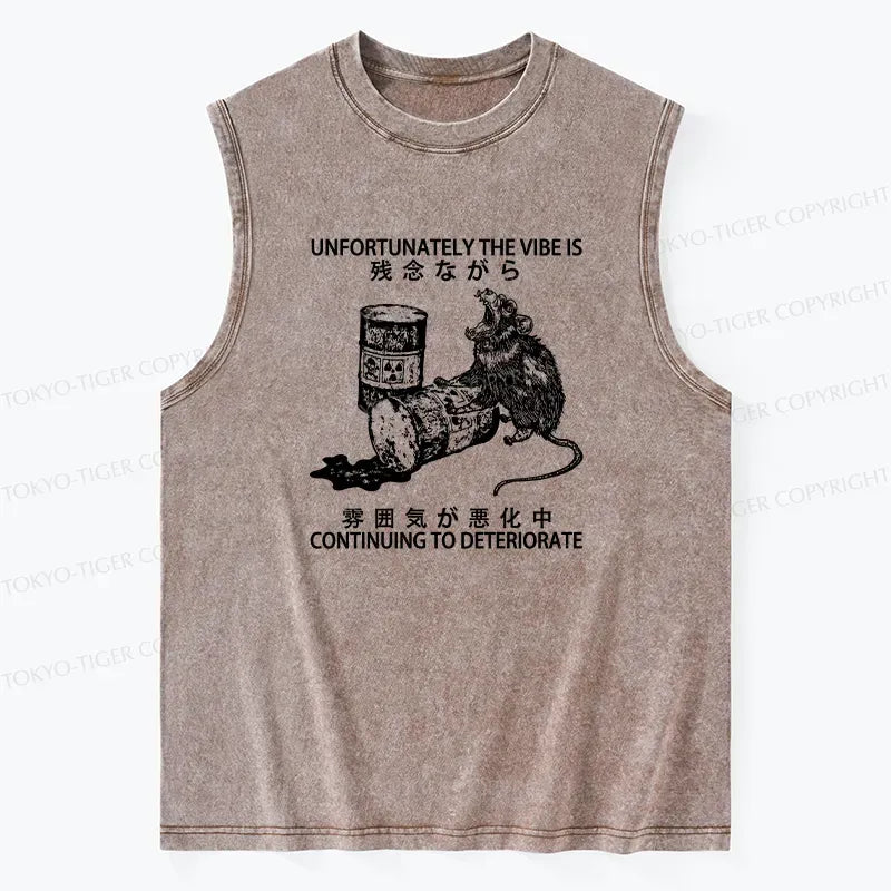 japanese vintage washed tank top for daily wear