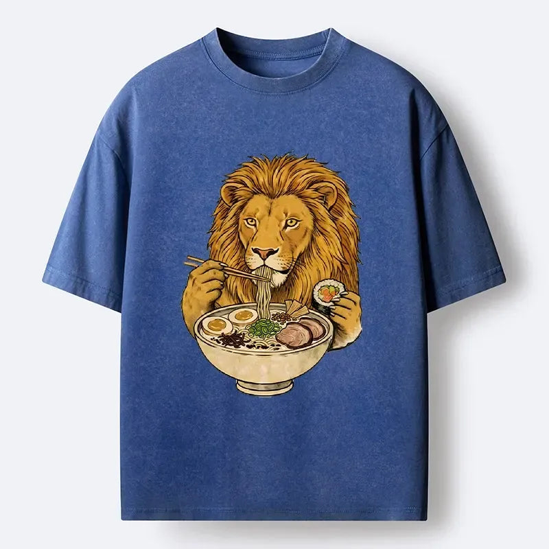 Japanese washed T-shirt for daily wear
