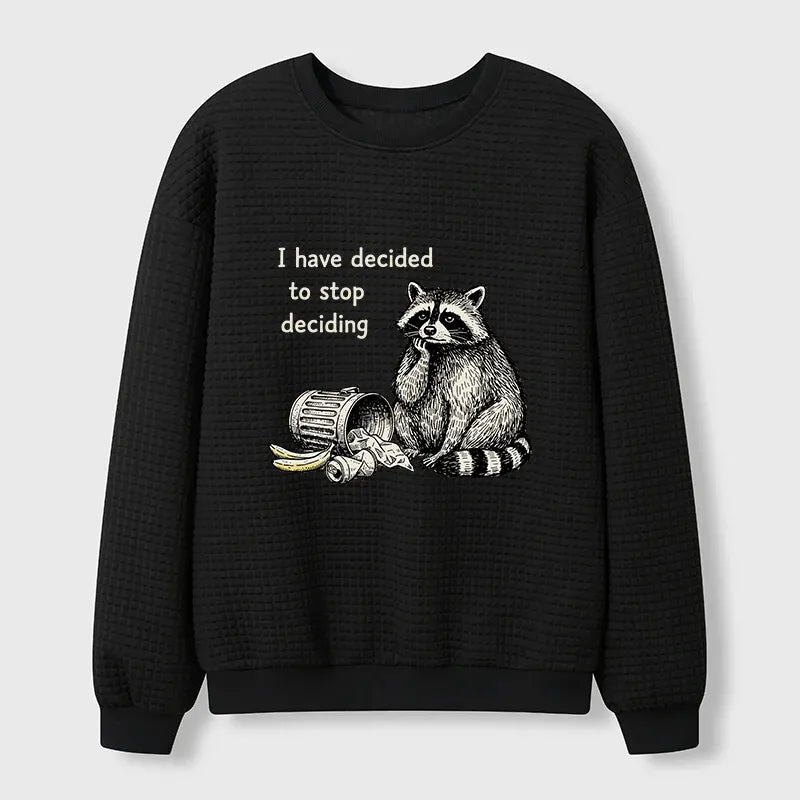 Raccoon Waffle Sweatshirt Gift Idea for Him